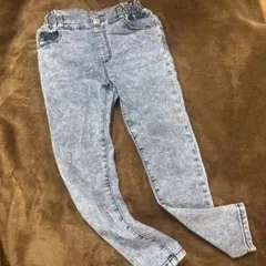 ライトブルー デニム風 スキニーパンツ 美品
