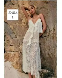 【新品】ZARA トップス キャミソール ホワイト （L）