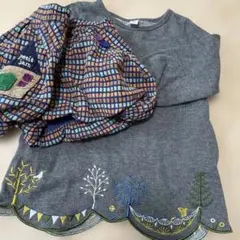 petit jam グラニフ　長袖ワンピース　かぼちゃパンツ　90 100