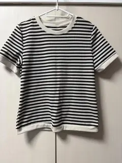 ボーダー柄 半袖Tシャツ クルーネック