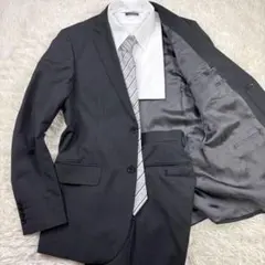 【希少サイズXL 伸縮性】美品 ZARA セットアップ スーツ ブラック 黒