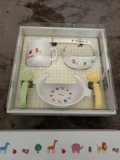 ミキハウス テーブルウェアセット 離乳食 赤ちゃん食器 食洗機OK 電子レンジ可