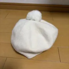 セシルマクビー　ベレー帽　クリーム色　ベージュ　ウール100%