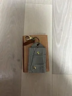 グレー クロコダイル風 キーケース