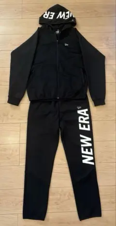 ニューエラ　NEW ERA ジャージ　上下サイズ違い　上Ꮇ　下Ꮪ　黒