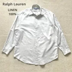 Ralph Lauren ラルフローレン　ボタンダウン　シャツ　90s リネン