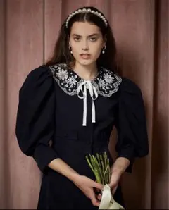♡ sister jane Embroidered Collar Dress♡