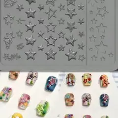 シリコンモールド　レジン　ハンドメイドパーツ　封入パーツ 星