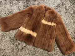 【希少カラー】ファーコート　リアルファー　本毛皮　9号　Y2K archive