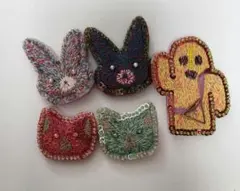 ハンドメイドブローチセットC