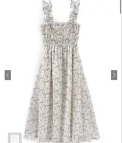 GRL フリルショルダー花柄フレアワンピース[ru1155] アイボリー