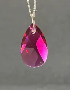 転*太様 【一点物】スワロフスキー　ルビー　ネックレス【ハンドメイド】