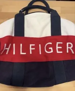 HILFIGER ショルダー トート バッグ ホワイト/レッド/ネイビー