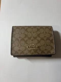 コーチ COACH 三つ折り財布　タン/ブラウン