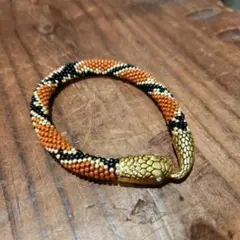 No.31☆ヘビ柄ビーズブレスレット