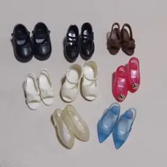 ドール用 靴 8足セット リカちゃん パンプス ウェッジソール
