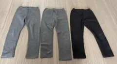 120 UNIQLO キッズ ベビー フリースレギンス 3本 おまけ　まとめ売り