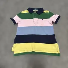 polo カラフルストライプ ポロシャツ 100cm