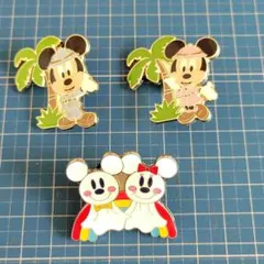 ミッキーマウス ピンバッジ 3個セット