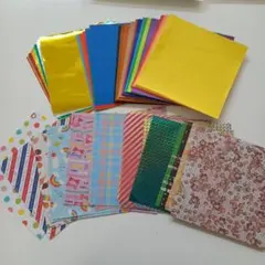 おり紙　ちよ紙　まとめ売り　詰め合わせ　100均　キラキラ　両面　花柄　チェック