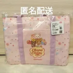 リラックマ×チュッパチャプス 巾着保冷バッグ　ピンクのサムネイル