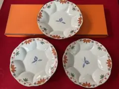 ◉セール！新品　有田焼　中皿3枚セット　赤絵　鶴松窯のサムネイル