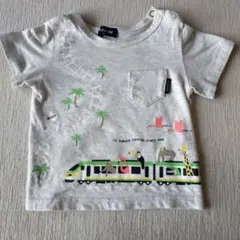 kladskap ベビー赤ちゃん動物 電車柄 半袖Tシャツ 杢グレー　80のサムネイル