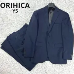 ORIHICA✨スーツ　Y5 紺　ウインドーペーン　2B シングル　ストレッチ