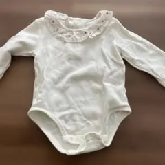 襟付きロンパース ハート刺繍