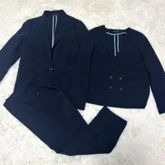 ３点セット　エスプリミュール　テーラードジャケット ノーカラー　パンツ　13号
