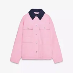 ZARA コントラストカラーパフジャケット 水色 M コントラストカラーパフジャケット - 空色 | ZARA Japan / 日本