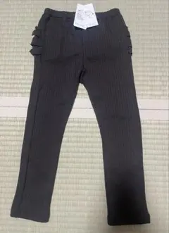 【新品】プティマイン★裏起毛バックフリルレギンス110cm ブラウン
