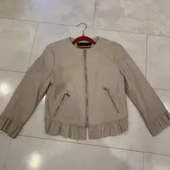 ZARA BASIC ベージュ レザージャケット S