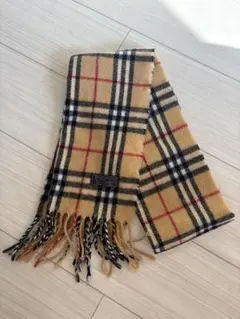 カシミヤ100%✨️バーバリー ノバチェックマフラー 132cm×28cm