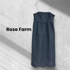 【トレンド】Rose Farm ぽこぽこ素材 キャミワンピース M ブラック 黒