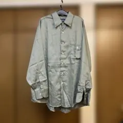 ラルフローレン　長袖シャツ　グリーン　古着　オーバーサイズ