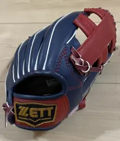 ZETT ゼット 軟式 グローブ ネイビー レッド 野球　9.5インチ