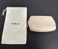 FURLA フルラ ポーチ ピンク 新品未使用 巾着付き ロゴ コスメポーチ上品