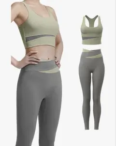 ［vimare］セットアップウェア グレー・ライトグリーン　XXLサイズ