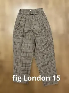 【美品】チェック柄カジュアルパンツ アンビデックス fig London 15のサムネイル