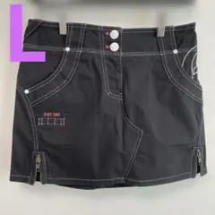【フィラゴルフ】ミニスカート 黒・ブラック ゴルフウェア　ハート　Lサイズ