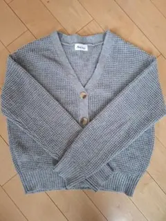 Alva Design グレー Vネック カーディガン