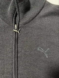 PUMA ジップアップ ニットジャケット 黒 レディース スポーツ