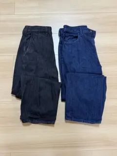UNIQLO ワイドストレートジーンズ 2本セット