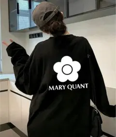 【XXXLサイズ】バッグプリントブラック ロンT