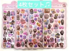 ラブブ シール 4枚セット♫ 立体 ぷくぷく 3D ボンボンドロップ