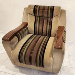 タモ材　座椅子　回転　昭和　レトロ　高級家具　アンティーク　ヴィンテージ　希少 wood-itsuki_719-188