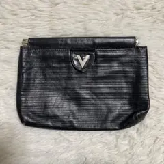 VALENTINO Vロゴ クラッチバッグ used ブラック ヴァレンティノ