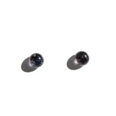 琉球ガラス　ピアス 泡ガラス　青　薄紫　19