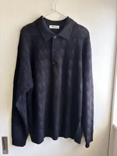 monkey time UNITED ARROWS ニットポロ(ブラック)